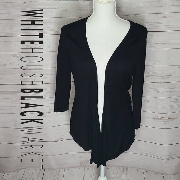 WHBM Black Lightweight Bottom Strips Open Front - Picture 1 of 9